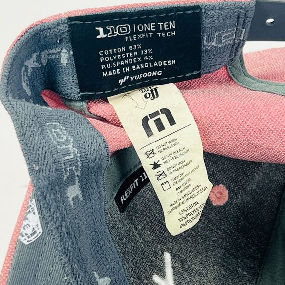 Flexfit One Ten Travis Mathew Buckets Golf Golfer Mens Pink SnapBack Ball Cap - Picture 6 of 6